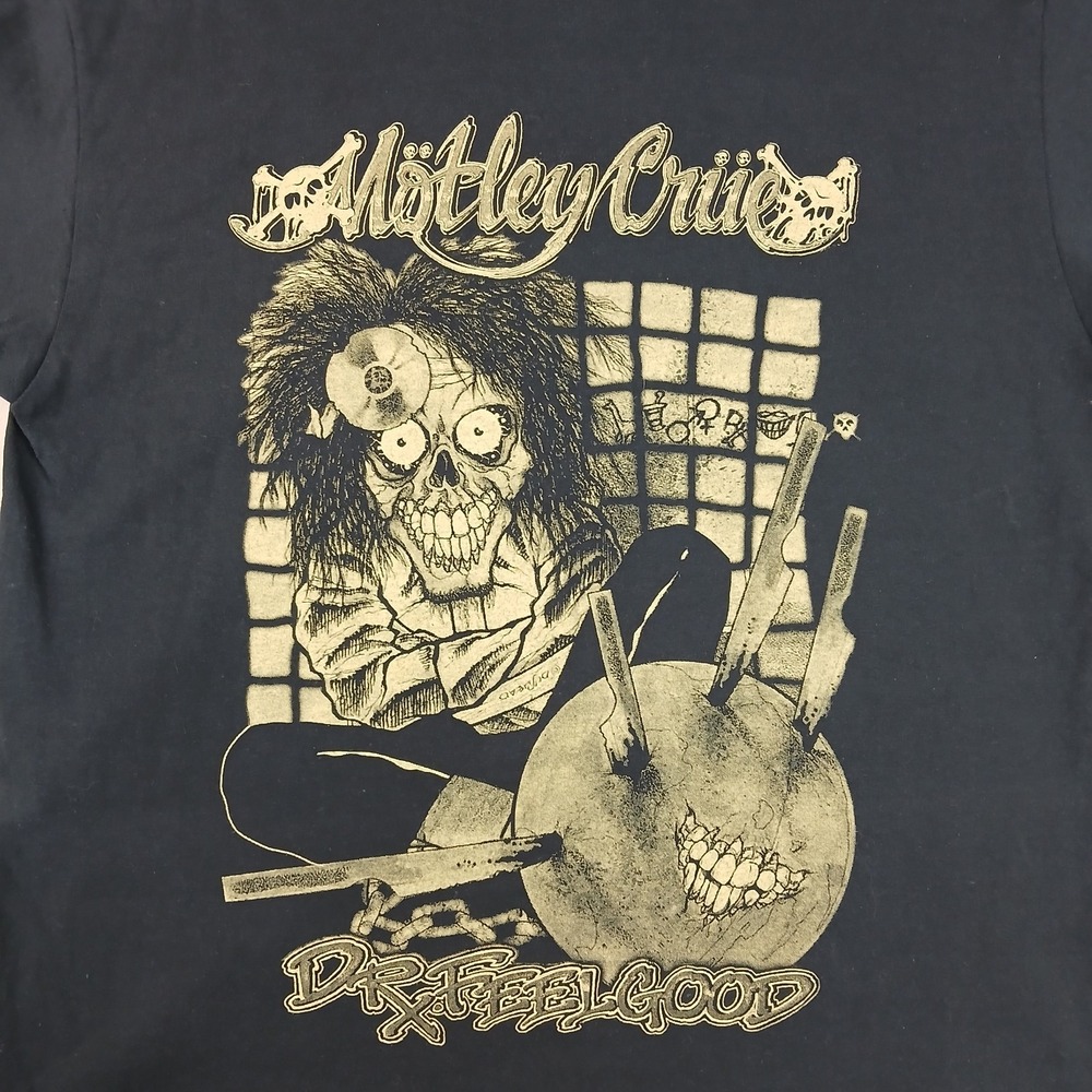 Rock & Death Motley Crue Large Mens T Shirt Embroidered Graphic 21x28 ** Small - Picture 7 of 11